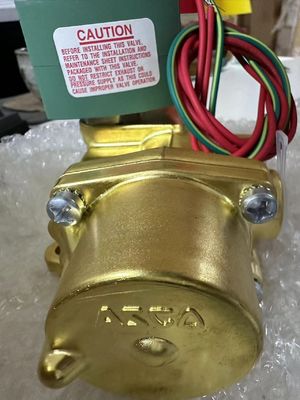 8344G074 110V エマーソン ASCO 電磁弁 4 方向 1/2 " NPT シングル電磁弁 銅体