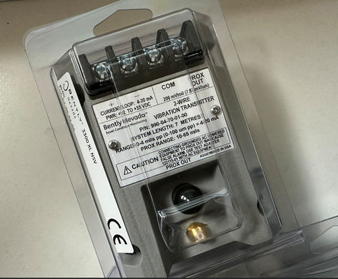 990-04-70-01-00 ベントリー ネバダ 990 振動送信機 35mm DIN 鉄道クリップ