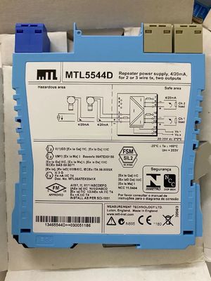 MTL5544D リピエーター電源 MTL 機器 4/20ma 2 つまたは3 つの電線トランスミッター 2 つの出力