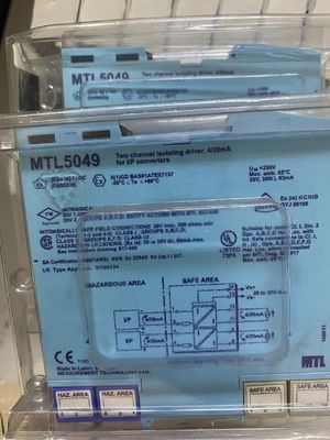 MTL5049 イートン 2チャネル ゼナーバリア 隔離式ドライバ 電流入力出力 ATEX 4〜20mA