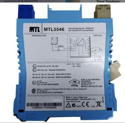 MTL5546 MTL ライン欠陥検出付きの420mA HART® バルブポジショナー用の隔離ドライバー