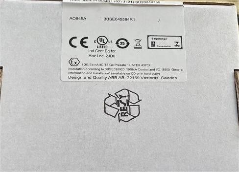 ABB AO845A 3BSE045584R1 アナログ出力 冗長または単数 4..20ma