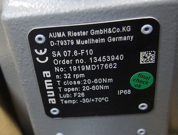SA 07.2 SA 07.6/SAR 07.2 SAR 07.6 AUMA 動作装置部品 多回転動作装置