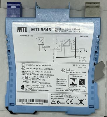 MTL5546 MTL ライン欠陥検出付きの420mA HART® バルブポジショナー用の隔離ドライバー