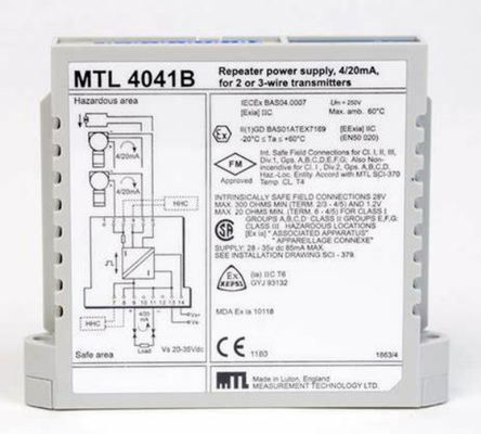 MTL4041B MTL 機器 リピーター 電源 チャンネル数 1