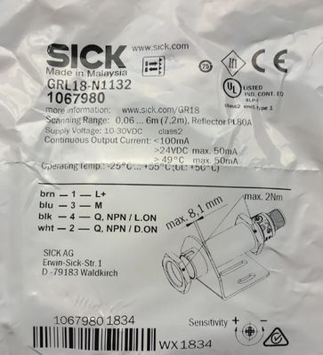 SICK GRL18-N1132 光電センサー GR18 650nm 波長