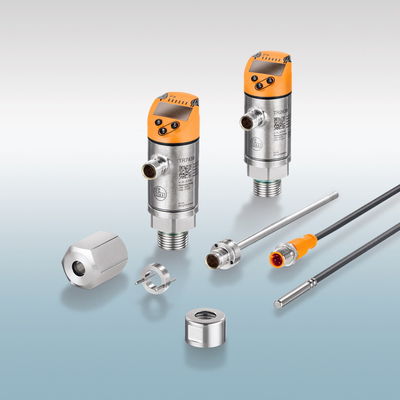 PT100/PT1000温度センサーのディスプレイ付きIFM評価ユニット TR2439