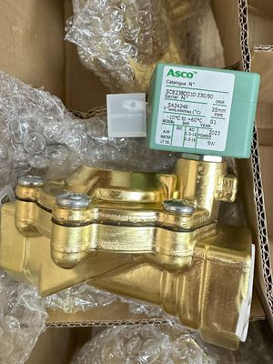 ASCO SCE238D008EMO.24/DC - ブラスボディ,EPDM,G1/2,2/2 NC,シリーズ238 電磁弁 パイロット操作 パイロット内蔵