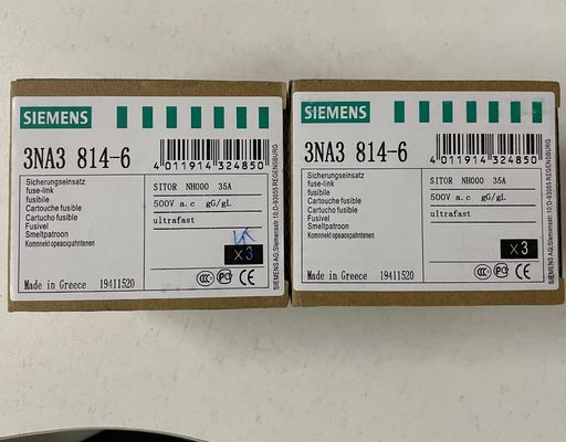 Siemens 3NA3814-6 低電圧 HRC ヒューズエレメント、測定範囲 30 bar、動作中の楕円フランジ用