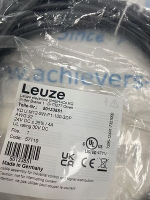 Leuze KD U-M12-5W-P1-100-3DP 接続ケーブル
