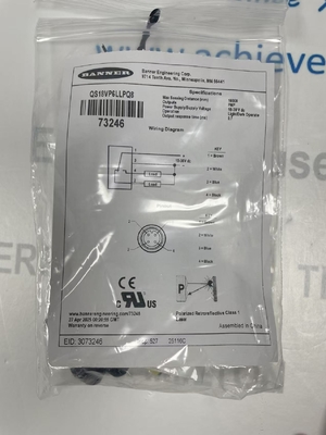 バナー QS18VP6LLPQ8 シリーズ 全方位型光電センサ