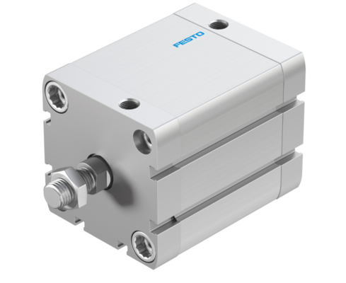 Festo コンパクトシリンダ ADN-63-50-A-PPS-A、幅14mm、貫通穴取り付け