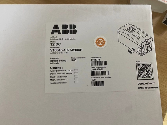 ABB V18345-1027420001 ATEX 認証の電気用気圧定位装置