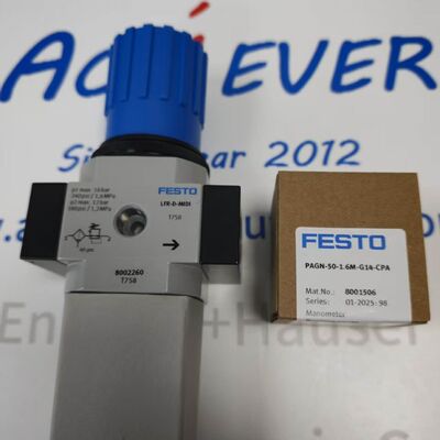 Festo PAGN-50-1.6M-G14-CPA EN 837-1 フランジ付きパネル マウント圧力計