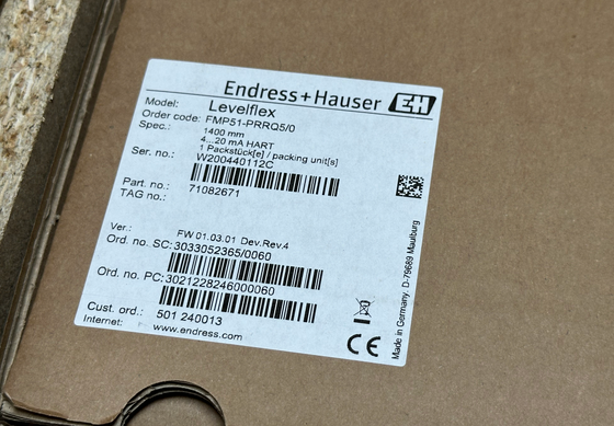 E+H FMP51-PRRQ5/0 レベルフレックス誘導波レーダーレベル送信機