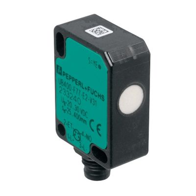 ペッパール・フックス 超音波直接検出センサー UB100-F77-E2-V31 応答遅延 ≤ 50 ms 10 g の質量